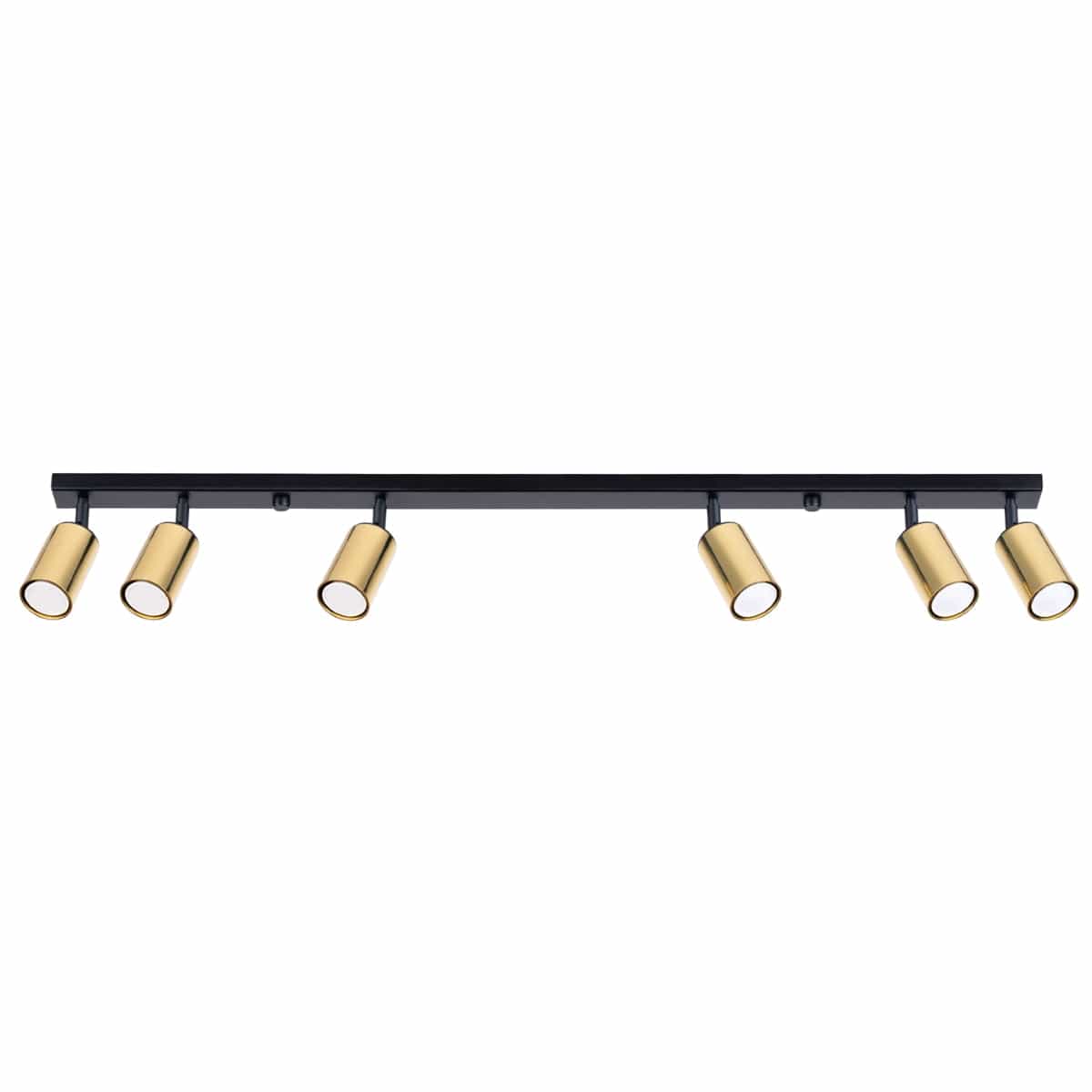 Sollux Lighting WINX 6 L Black-Gold Ceiling Lamp - Modern Minimalist Design - Six Adjustable Light Points - Durable Metal Build - E27 Bulb Compatible - Elegant Lighting