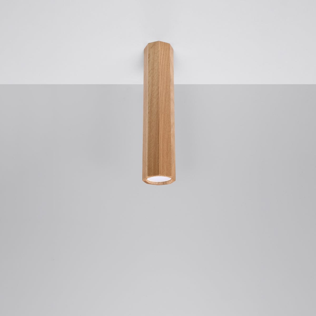 Sollux Lighting ZEKE 30 Oak Ceiling Lamp – Minimalist Wooden Lighting – Warm and Elegant Ambiance – Ideal for Loft & Industrial Interiors – Adjustable Light Options