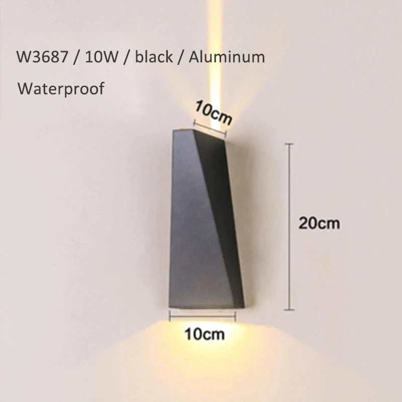 Verthara 10W Waterproof LED Wall Lamp Fixture with Dual Heads for Indoor and Outdoor Wall Lights