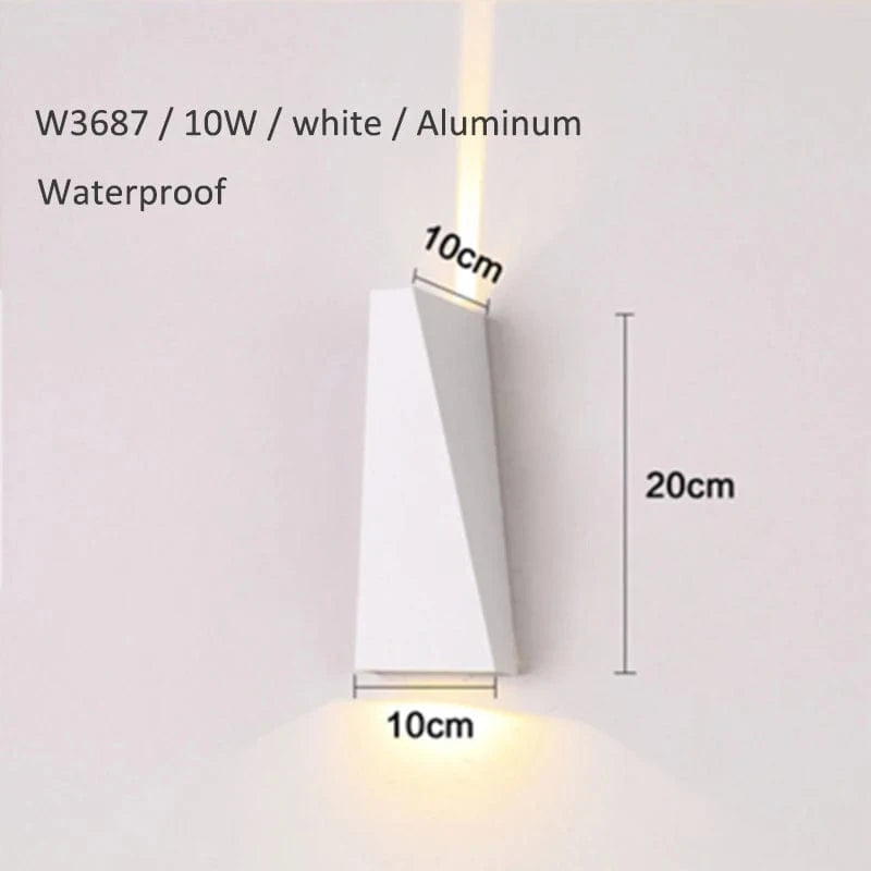 Verthara 10W Waterproof LED Wall Lamp Fixture with Dual Heads for Indoor and Outdoor Wall Lights