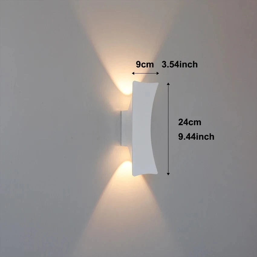 Verthara 12W Waterproof Outdoor Wall Light with Dual Up/Down Lighting for Gardens and Pathways - Aluminum Exterior Wall Lantern