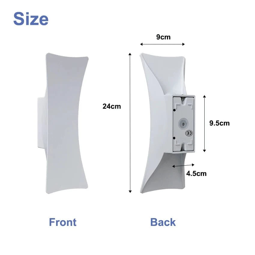 Verthara 12W Waterproof Outdoor Wall Light with Dual Up/Down Lighting for Gardens and Pathways - Aluminum Exterior Wall Lantern