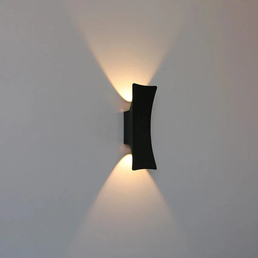 Verthara 12W Waterproof Outdoor Wall Light with Dual Up/Down Lighting for Gardens and Pathways - Aluminum Exterior Wall Lantern Cool white 6000K / Black