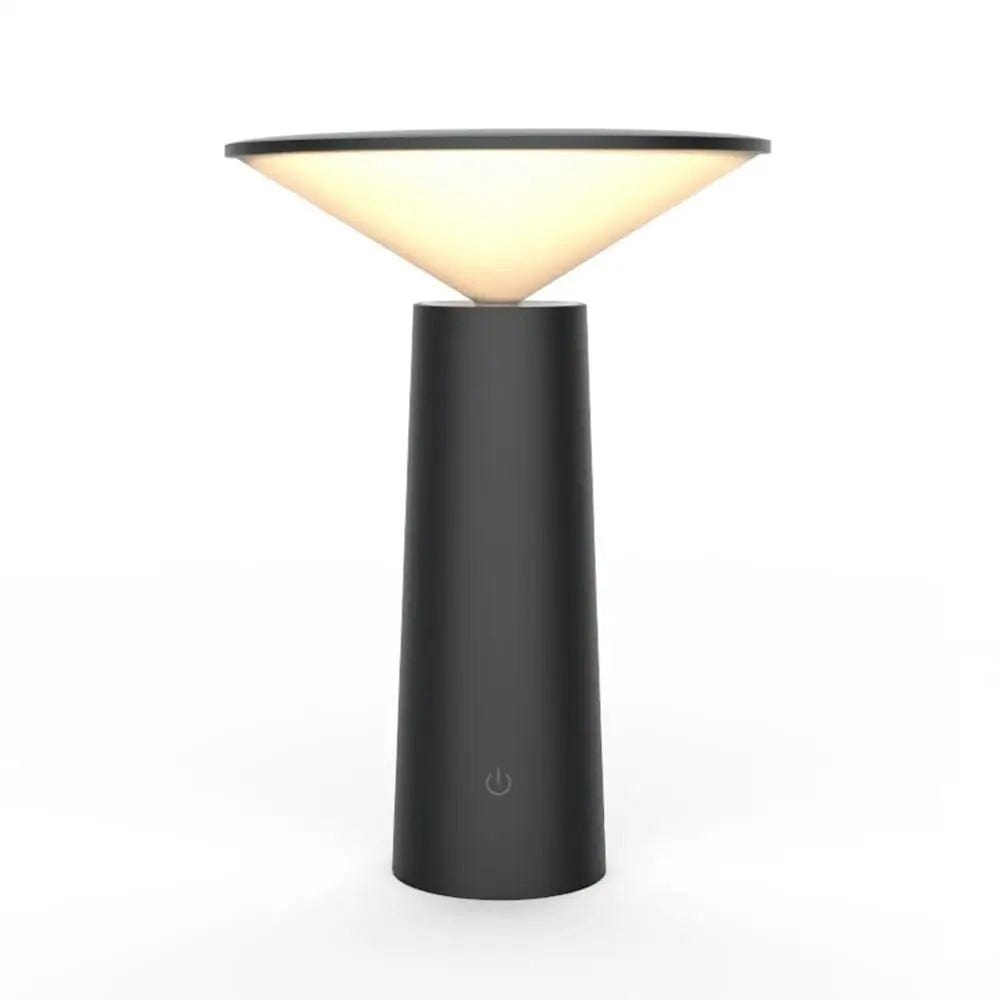 Verthara 360° Rotatable Head Portable Rechargeable Table Lamps Black