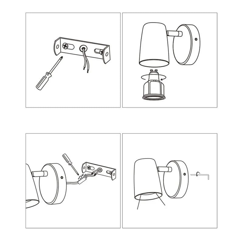 Verthara 5W LED Wall Light - Adjustable Mount - Folding Rotation - Warm/Cool White - Aluminium Body - Modern Design