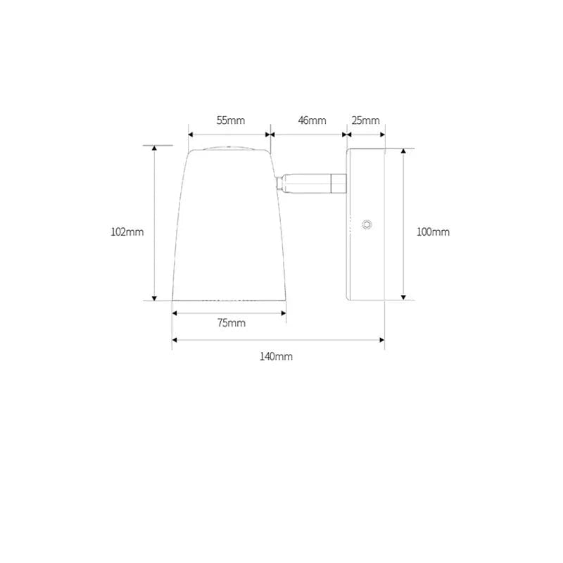 Verthara 5W LED Wall Light - Adjustable Mount - Folding Rotation - Warm/Cool White - Aluminium Body - Modern Design