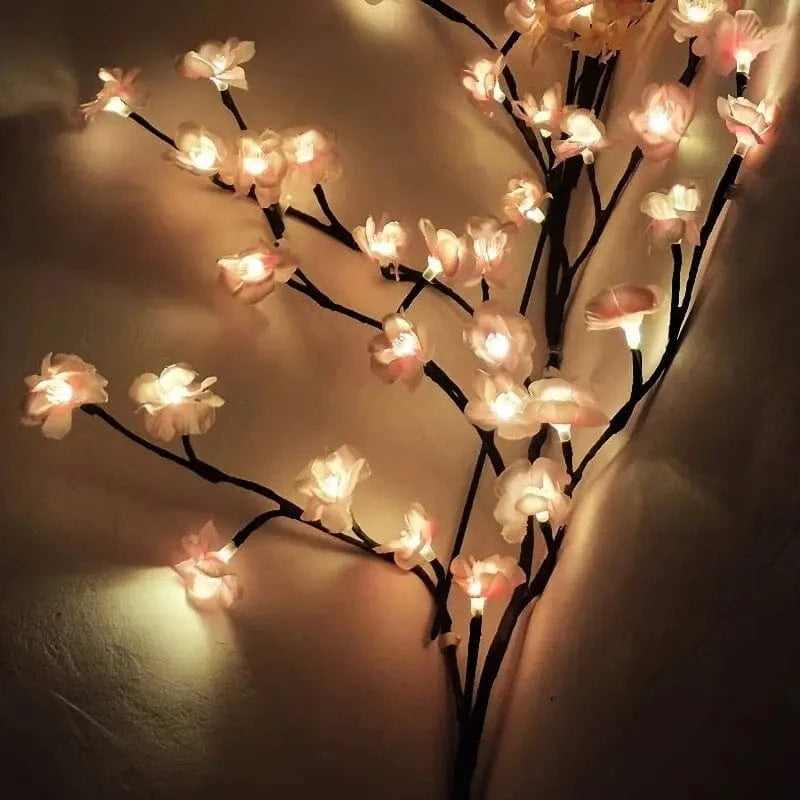 Verthara 96LED Cherry Blossom Branch Lights - Warm White USB Powered Indoor Outdoor Decorative Night Lights