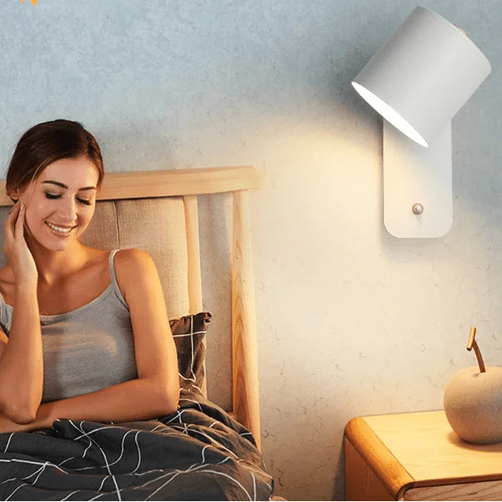 Verthara Adjustable Nordic Wall Lamp with Rotatable Sconce Light and Integrated Switch – Indoor Wall Lights for Home Decor