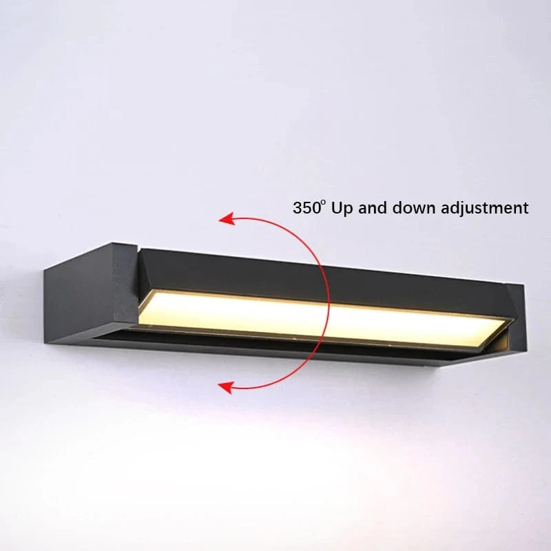 Verthara Adjustable Outdoor Wall Lamp, Waterproof Aluminum Exterior Lighting Fixture for Garden and Patio, Modern Outdoor Wall Lights