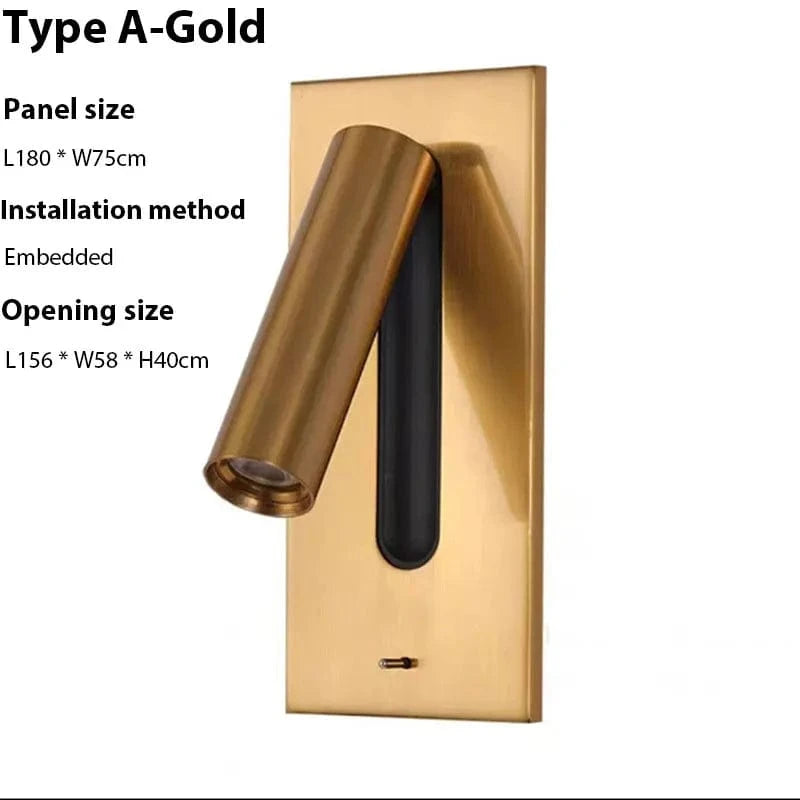 Verthara Adjustable USB Charging Wall Lamp with 350° Rotation – Modern Wall Sconce Lighting for Bedside and Hotel Use