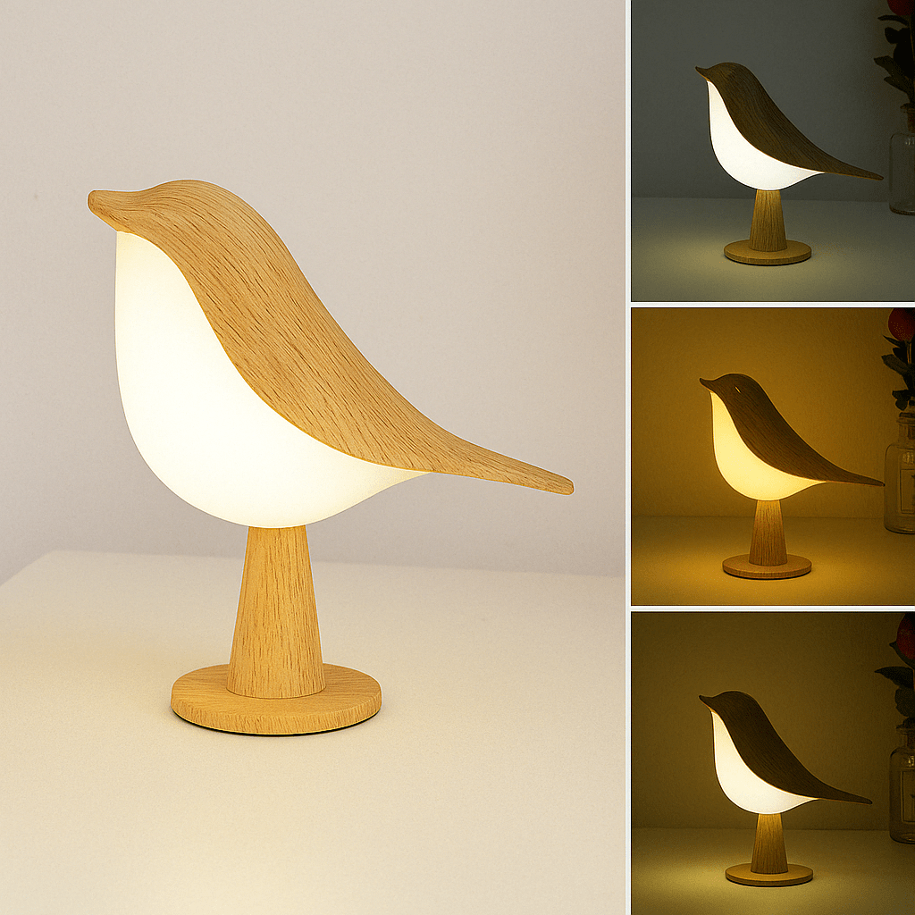 Verthara Bird Rechargeable Night Light Wood