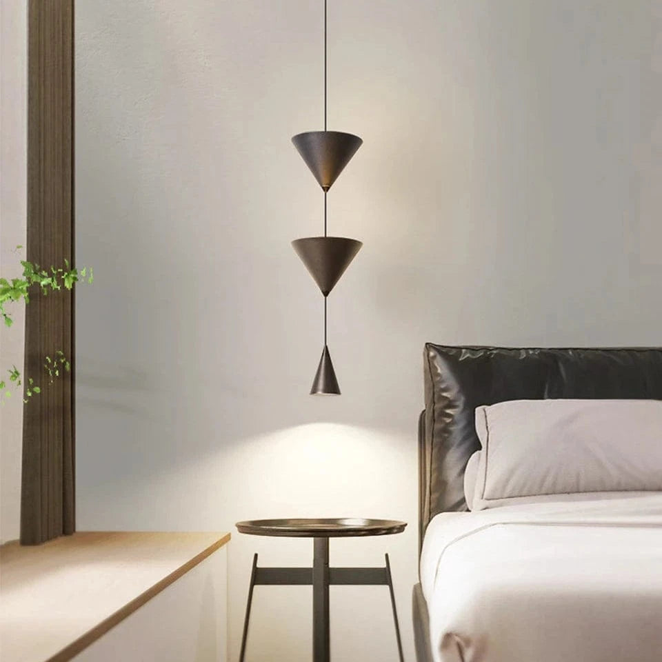 Verthara Black Cone Pendant Light Fixture for Kitchen and Bedroom – Industrial Hanging Lights, 17W Energy Efficient Design