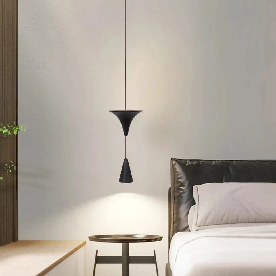 Verthara Black Cone Pendant Light Fixture for Kitchen and Bedroom – Industrial Hanging Lights, 17W Energy Efficient Design