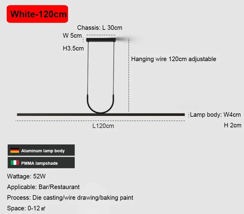 Verthara Black LED Pendant Light Fixture – Adjustable Modern Chandelier for Kitchen Island and Dining Room