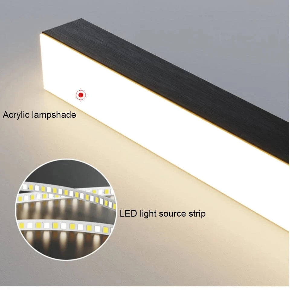 Verthara Black LED Pendant Light Fixture – Adjustable Modern Chandelier for Kitchen Island and Dining Room