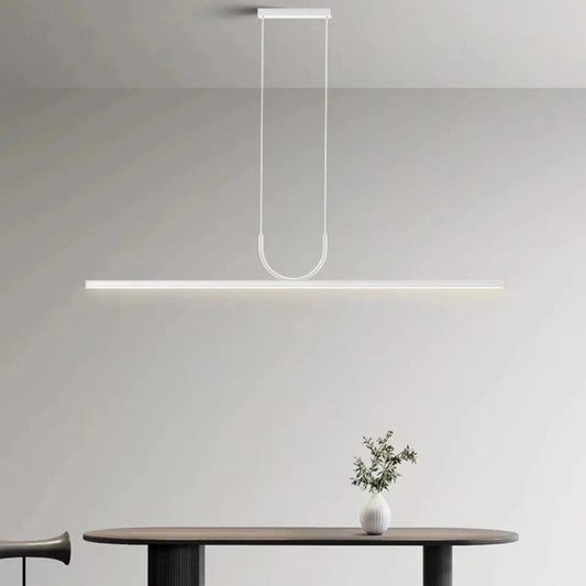 Verthara Black LED Pendant Light Fixture – Adjustable Modern Chandelier for Kitchen Island and Dining Room