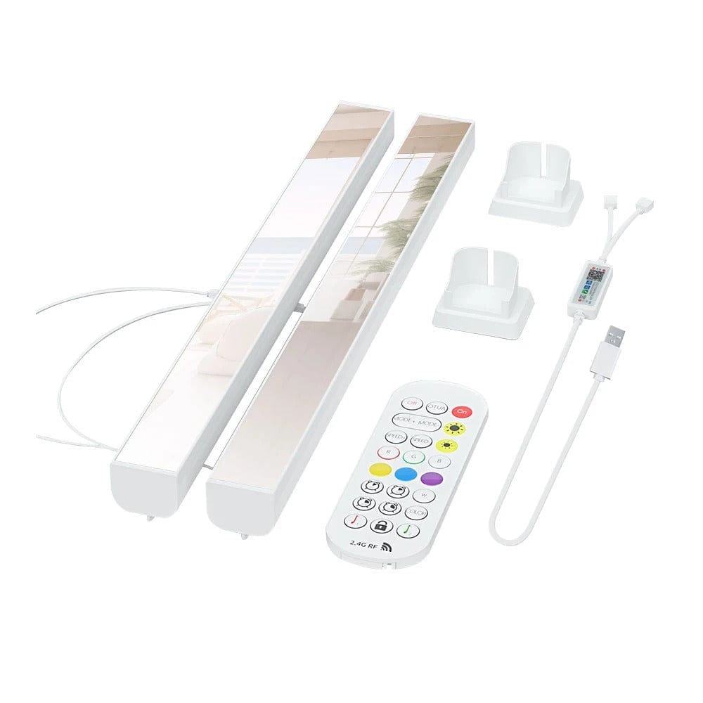 Verthara Bluetooth RGB Ambient Light – Versatile Desktop Mood Lamp with Remote Control and Dual Installation Modes White