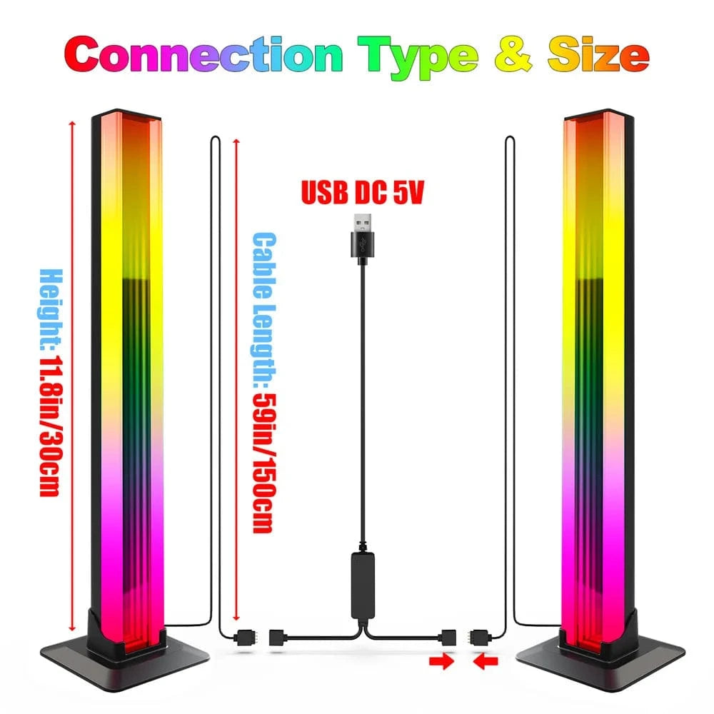 Verthara Bluetooth RGB Ambient Light – Versatile Desktop Mood Lamp with Remote Control and Dual Installation Modes