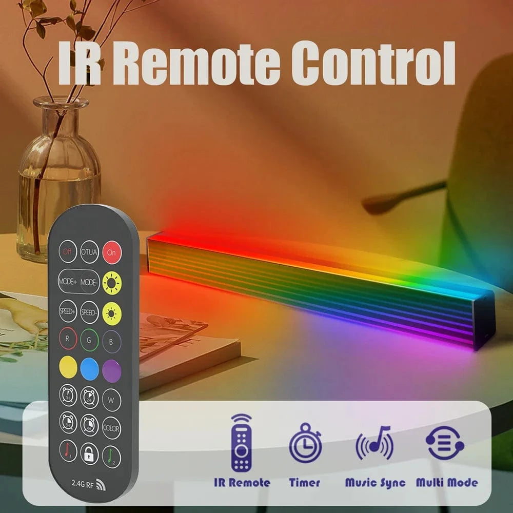 Verthara Bluetooth RGB Ambient Light – Versatile Desktop Mood Lamp with Remote Control and Dual Installation Modes