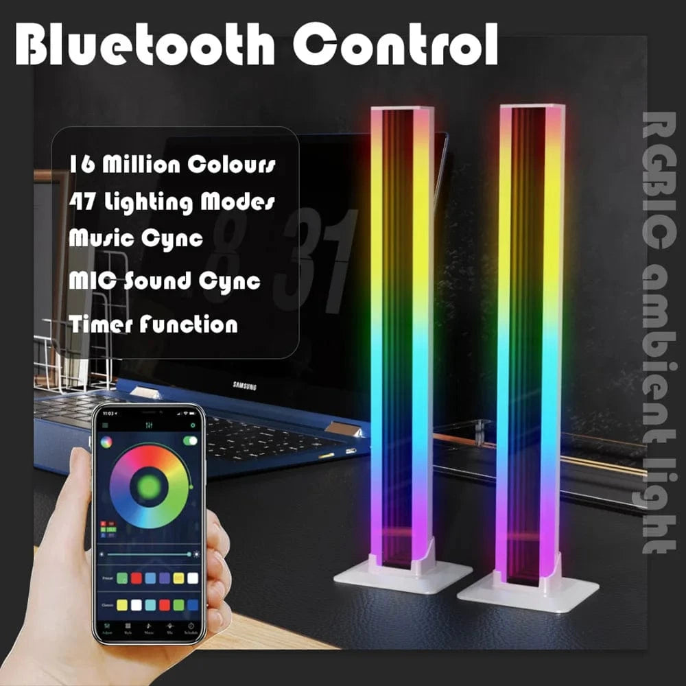 Verthara Bluetooth RGB Ambient Light – Versatile Desktop Mood Lamp with Remote Control and Dual Installation Modes