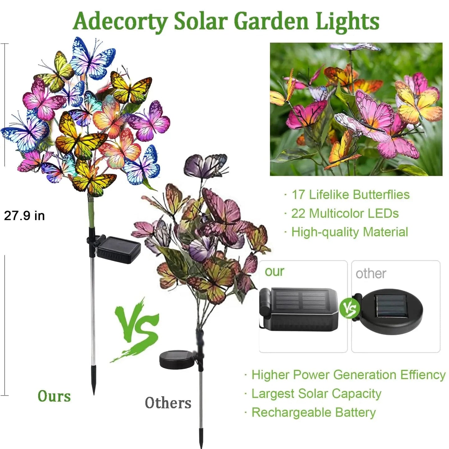 Verthara Butterfly Solar Garden Light
