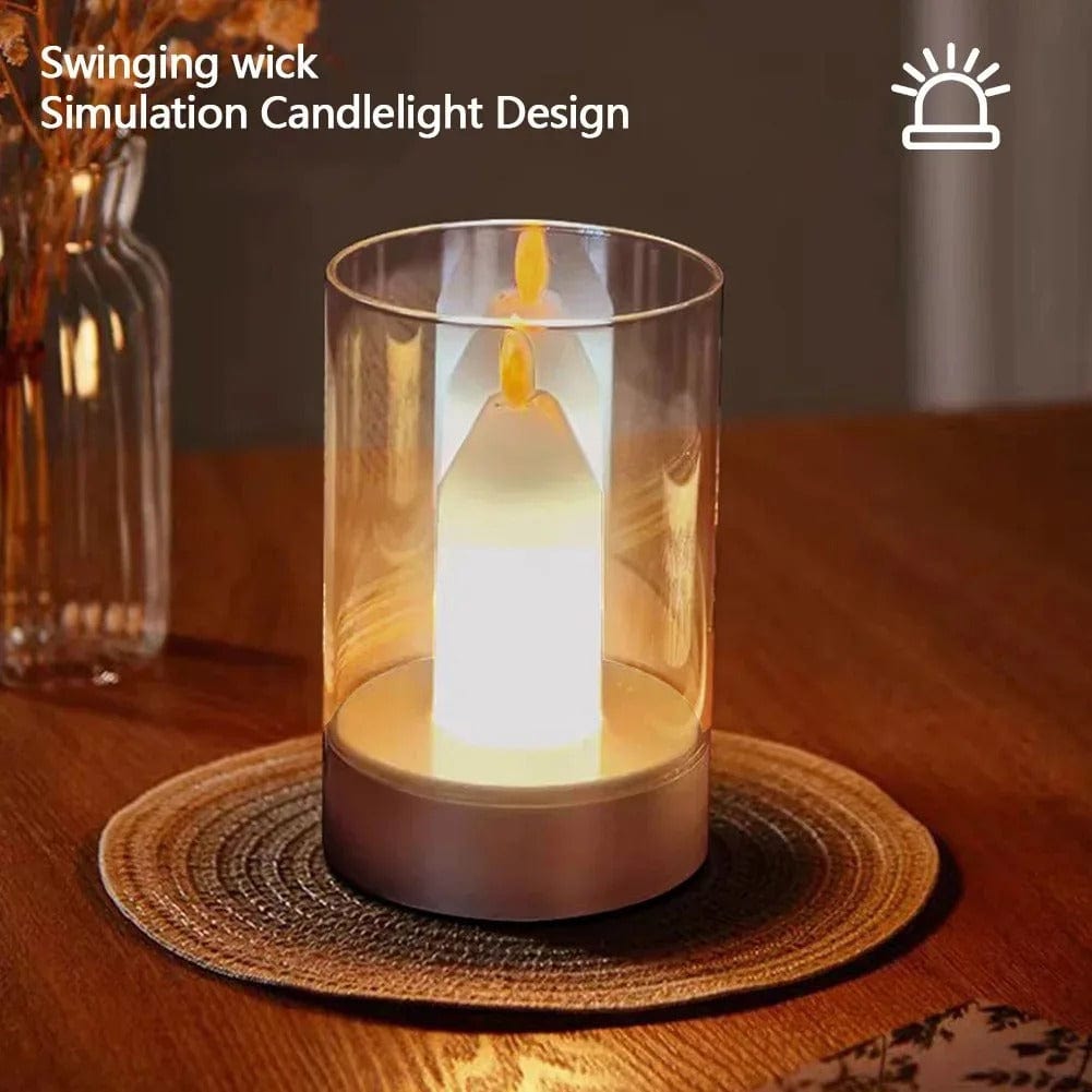 Verthara Candle Glow LED Rechargeable Table Lamp