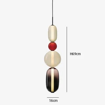 Verthara Colorful Glass Pendant Lamp – Italian Design Chandelier for Stylish Indoor Lighting