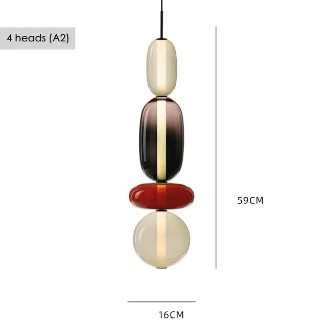 Verthara Colorful Glass Pendant Lamp – Italian Design Chandelier for Stylish Indoor Lighting