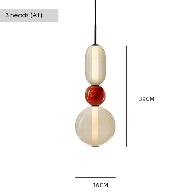 Verthara Colorful Glass Pendant Lamp – Italian Design Chandelier for Stylish Indoor Lighting