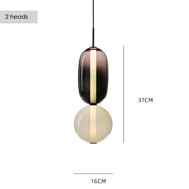 Verthara Colorful Glass Pendant Lamp – Italian Design Chandelier for Stylish Indoor Lighting