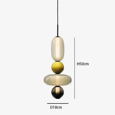 Verthara Colorful Glass Pendant Lamp – Italian Design Chandelier for Stylish Indoor Lighting