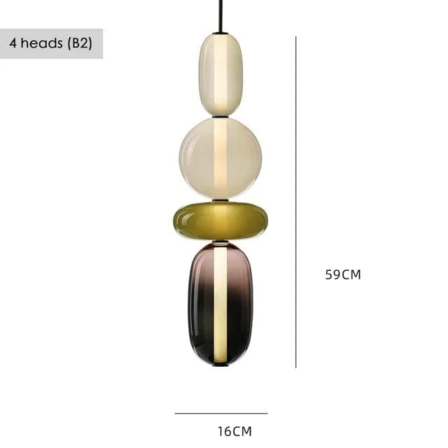 Verthara Colorful Glass Pendant Lamp – Italian Design Chandelier for Stylish Indoor Lighting