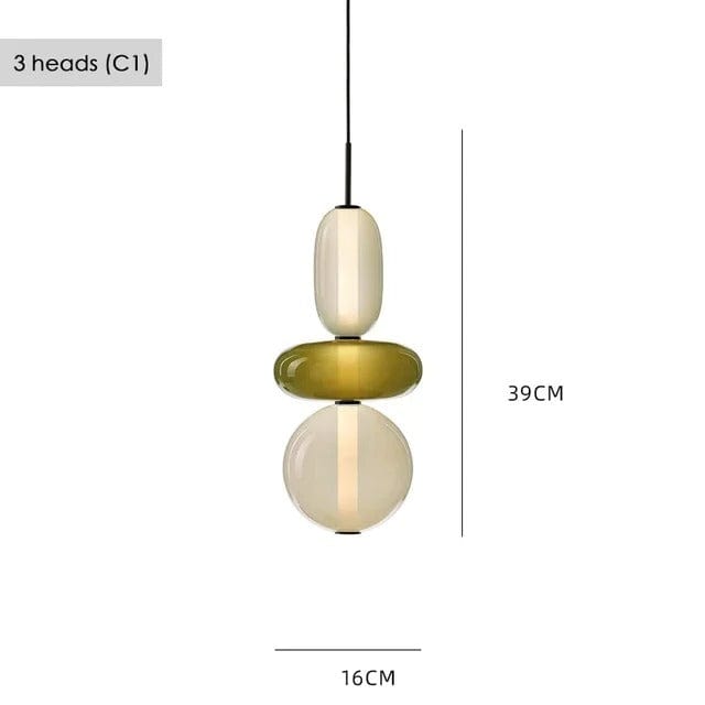 Verthara Colorful Glass Pendant Lamp – Italian Design Chandelier for Stylish Indoor Lighting