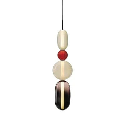 Verthara Colorful Glass Pendant Lamp – Italian Design Chandelier for Stylish Indoor Lighting 4heads-D1 / Neutral light