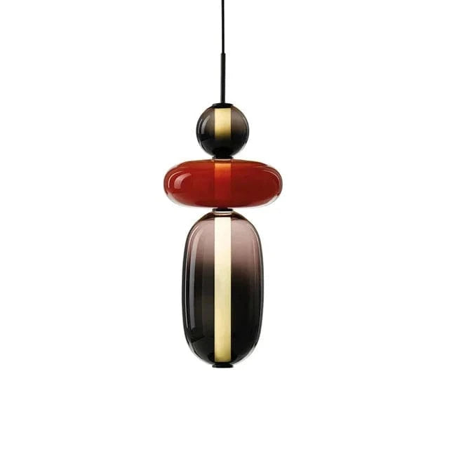 Verthara Colorful Glass Pendant Lamp – Italian Design Chandelier for Stylish Indoor Lighting B2-3heads / Neutral light