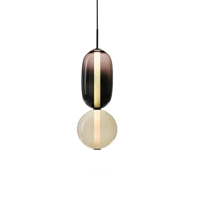 Verthara Colorful Glass Pendant Lamp – Italian Design Chandelier for Stylish Indoor Lighting 2heads / Neutral light