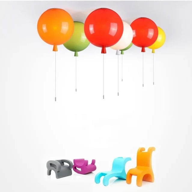 Verthara Colorful LED Ceiling Light Fixture for Kids' Rooms – Energy-Efficient Balloon Design, Eye-Safe Illumination