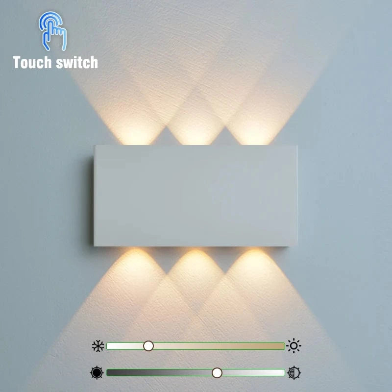Verthara Cordless LED Wall Light With Touch Control – Rechargeable - Dimmable - Minimalist Design - Three Colour Temperatures - Indoor Use Touch 3 colors / WA806B-White