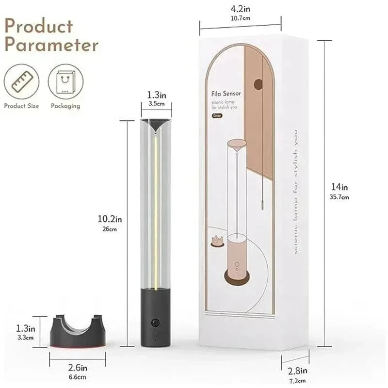 Verthara Cordless USB Rechargeable Desk Lamp with Magnetic Touch Control – Stylish Bedside Table Lamp for Bedroom Decor Default