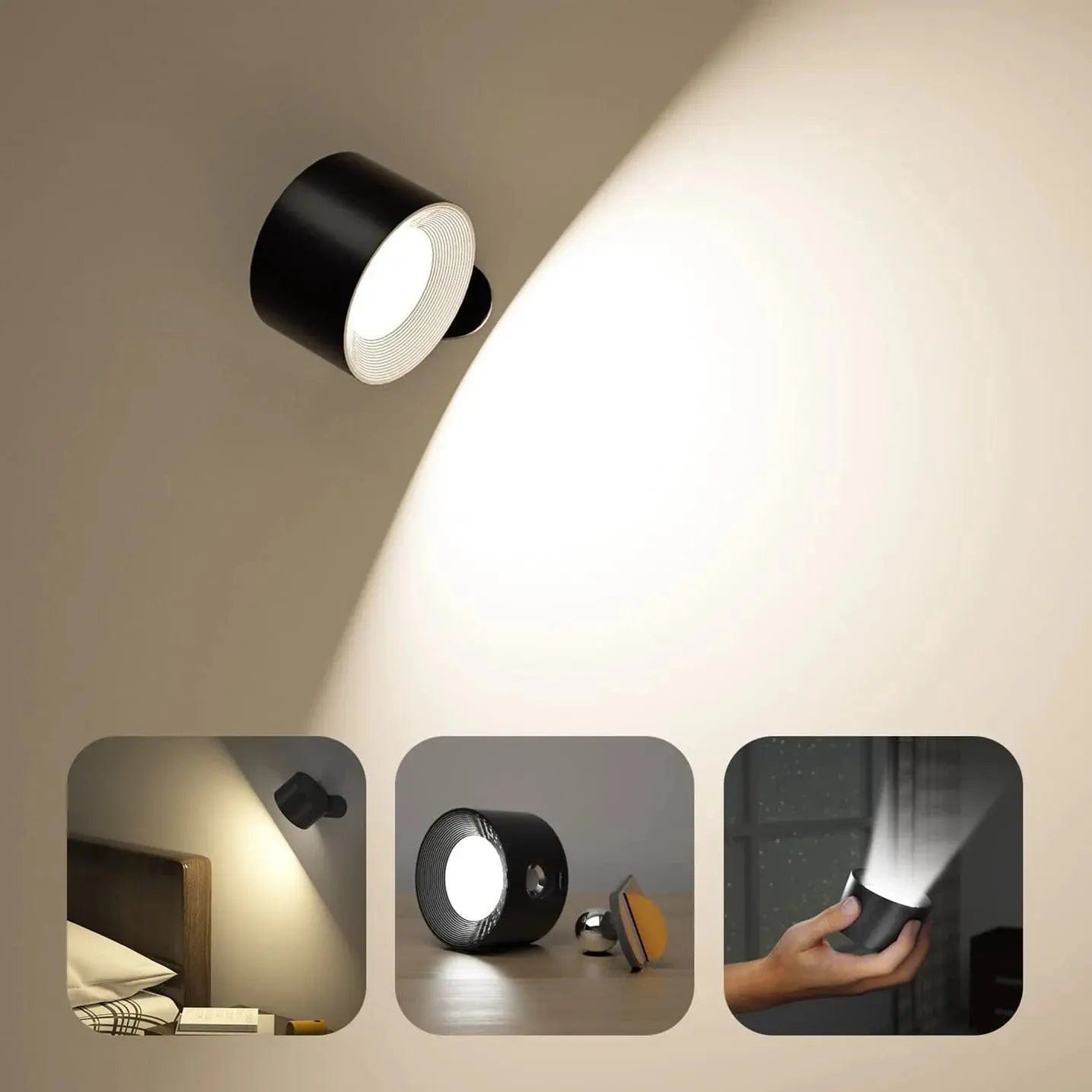 Verthara Cordless Wall Lamp - Battery Operated Light - Ambilume