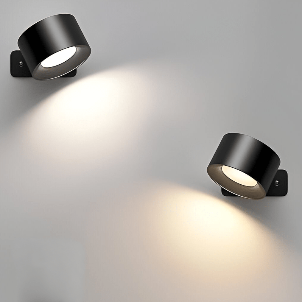 Verthara Cordless Wall Lamp - Battery Operated Light - Ambilume Black / Touch Control
