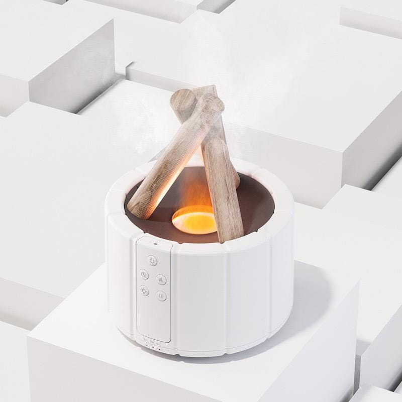 Verthara Cozy Campfire Design Bonfire Humidifie White