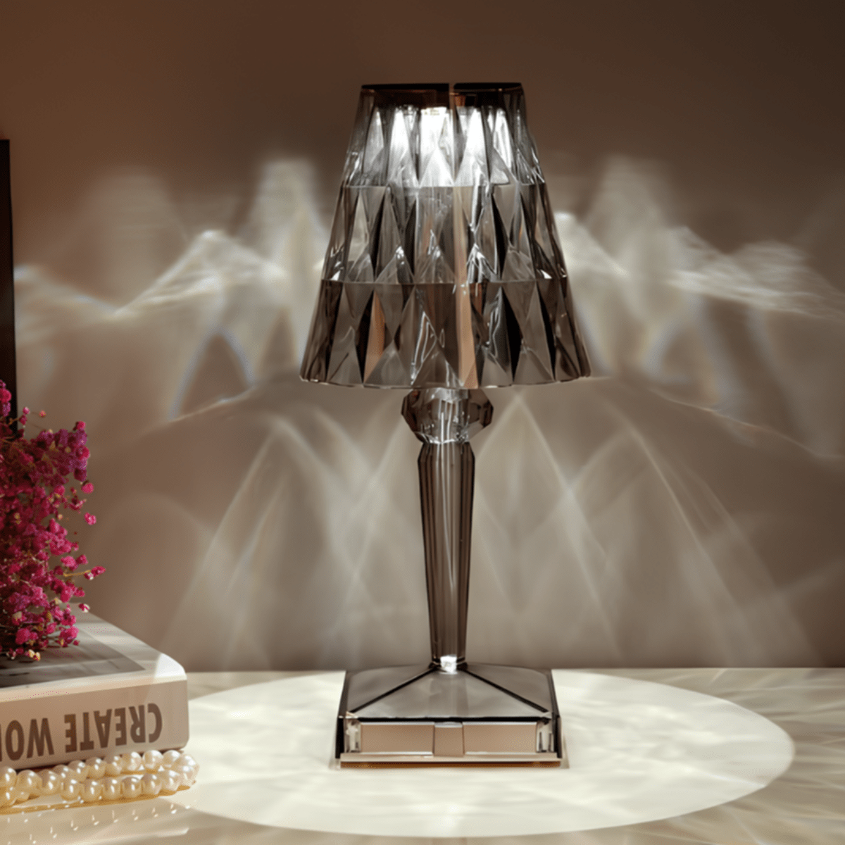 Verthara Crystal Rechargeable Table Lamp