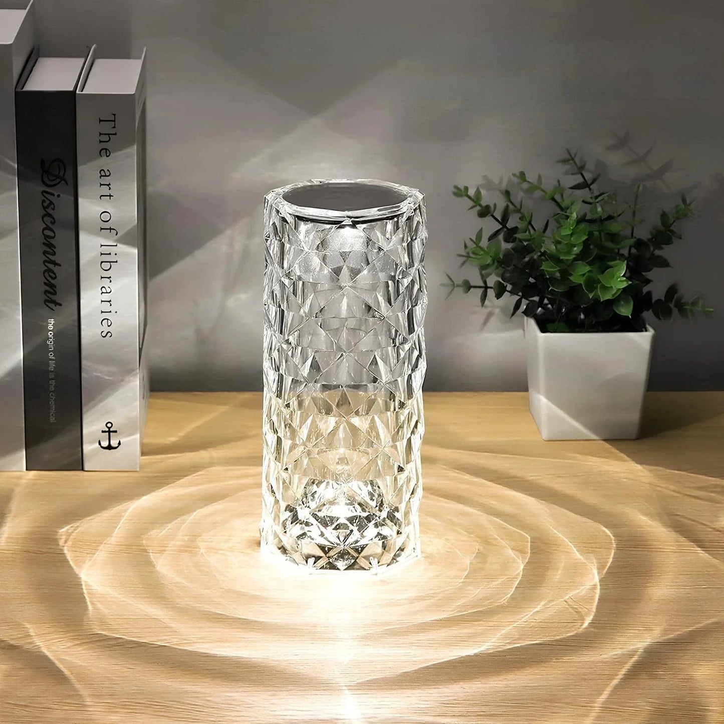 Verthara Crystal Touch Elegant Rechargeable Table Lamp