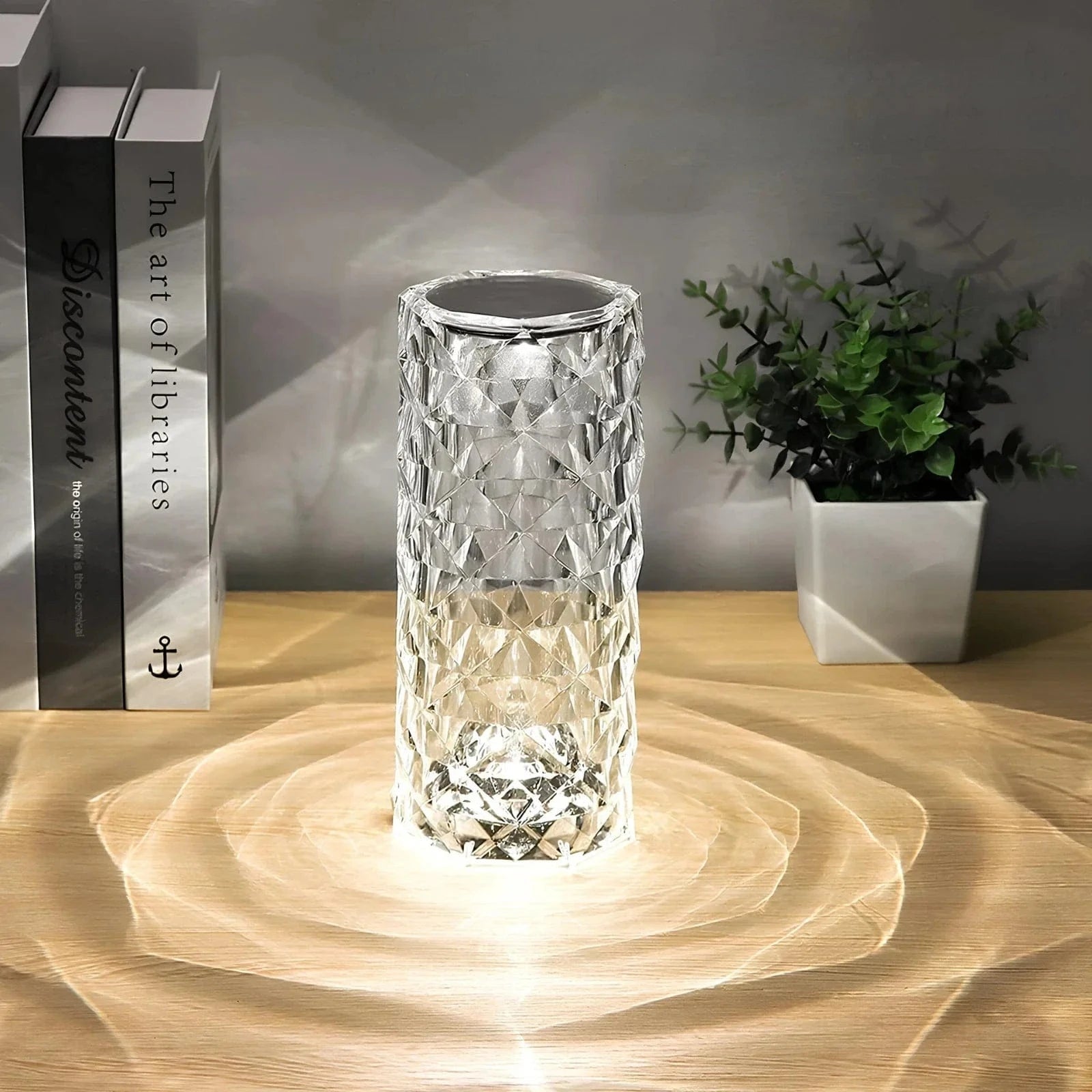 Verthara Crystal Touch Elegant Rechargeable Table Lamp