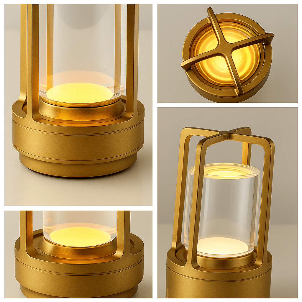 Verthara Crystal Touch Rechargable Table Lamp