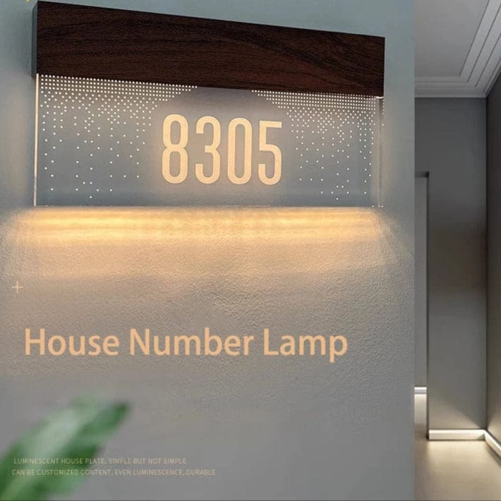 Verthara Custom LED Door Number Light - Illuminated - Modern Design - High-Quality Acrylic - Easy Mounting - Bright Visibility - Ideal For Hotels