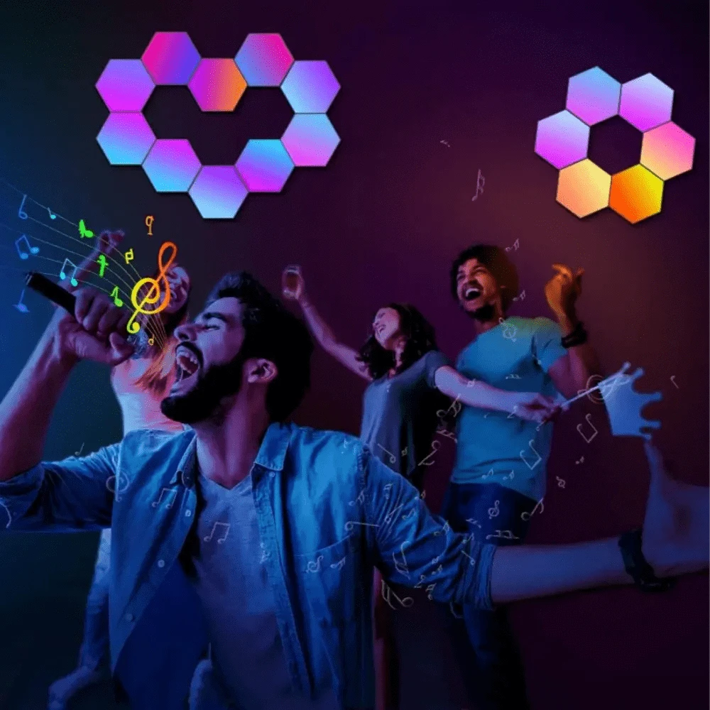 Verthara Customisable LED Hexagon Wall Lights