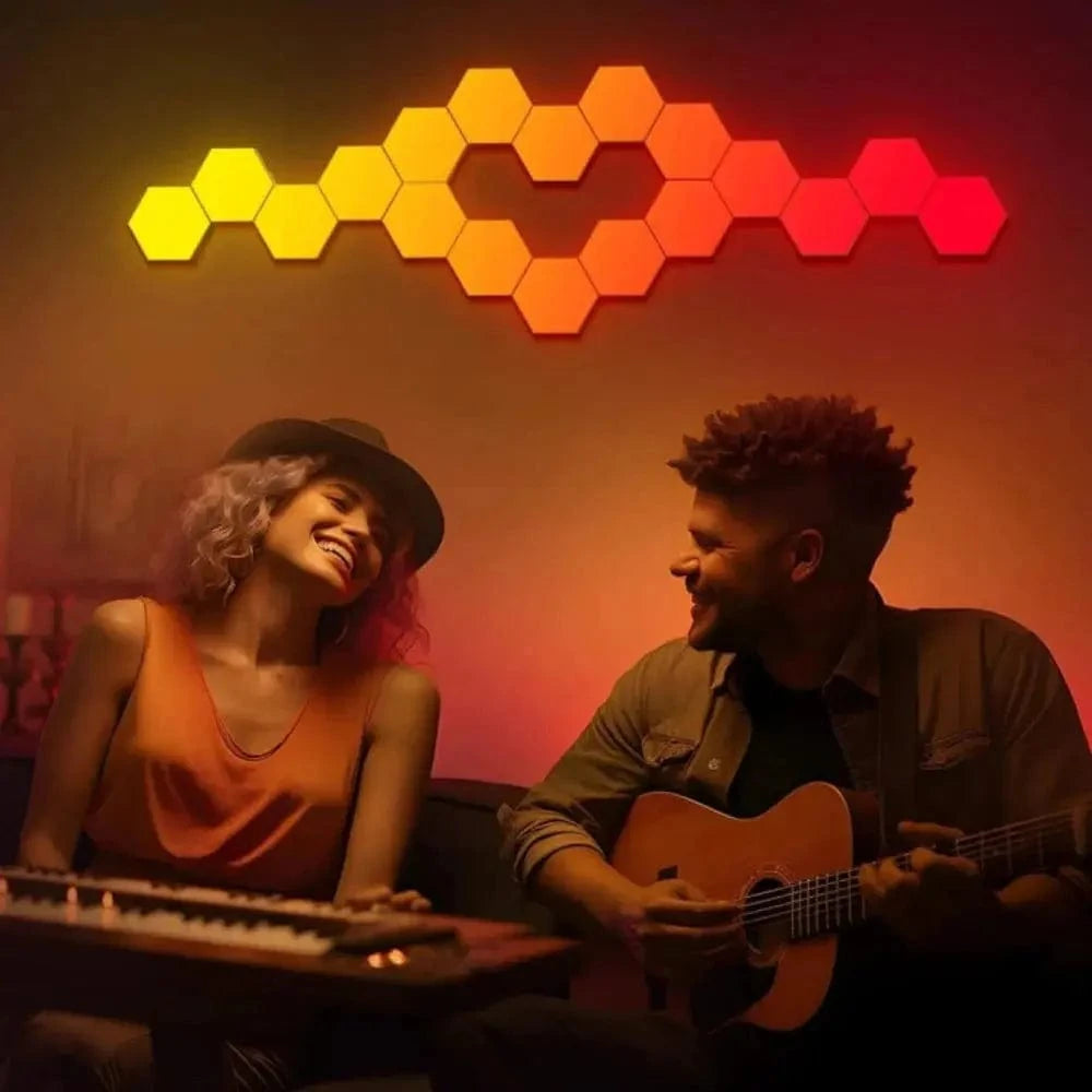 Verthara Customisable LED Hexagon Wall Lights