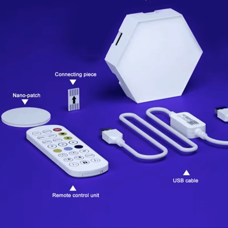 Verthara Customisable LED Hexagon Wall Lights